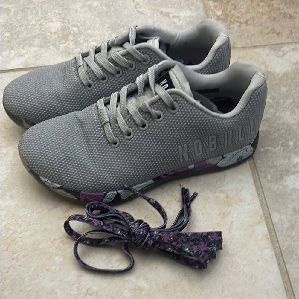 NOBULL Gray and Purple Sneakers. No box